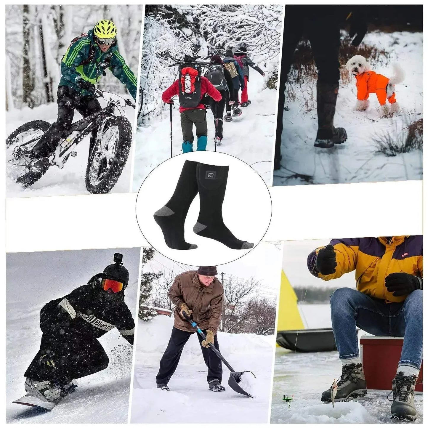 π₯ Heated Socks β 4000 mAh (5V) Battery Powered, Washable & Ultra Comfortable